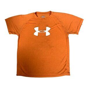Under Armour Orange Heat Gear T-Shirt Size Youth Large